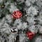 6ft. Pre-Lit Snowy Bristle Pine with Ornaments Artificial Christmas Tree, Clear Lights